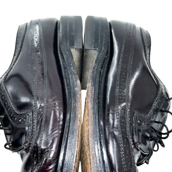 Cats Paw By Foster Wingtip Longwing Brown Leather Shoes Size 9.5 D Non‎ Slip - Picture 7 of 8